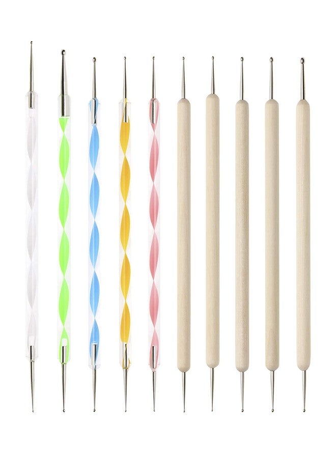 اميغوز مجموعة أدوات الرسم بالنقاط من AmigozZ، 10 قطع، أقلام كروية. مجموعة أدوات تنقيط للرسم على الصخور، مجموعة أدوات تشكيل الفخار الطيني - Image 1